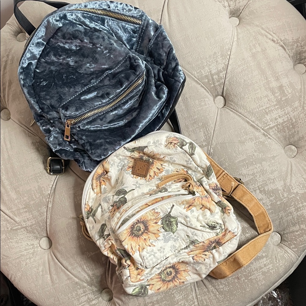 Sunflower and Velvet Backpack Duo